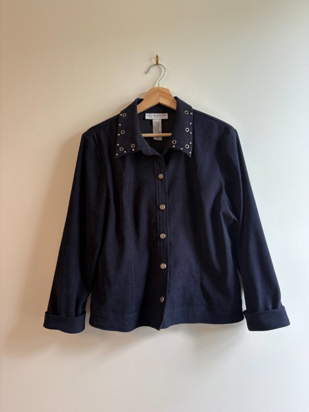 Vintage Sag Harbour Button Down Studded Collar